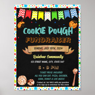 Cookie Dough Fundraiser-Ereignisvorlage Poster
