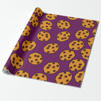 Cookie-Druck auf lila Packpapier