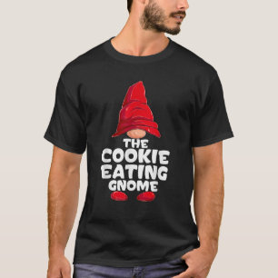 Cookie Eating Gnome Matching Family Group Christma T-Shirt