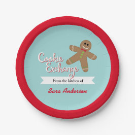 Cookie Exchange, aus der Küche von, Personalisiert Pappteller