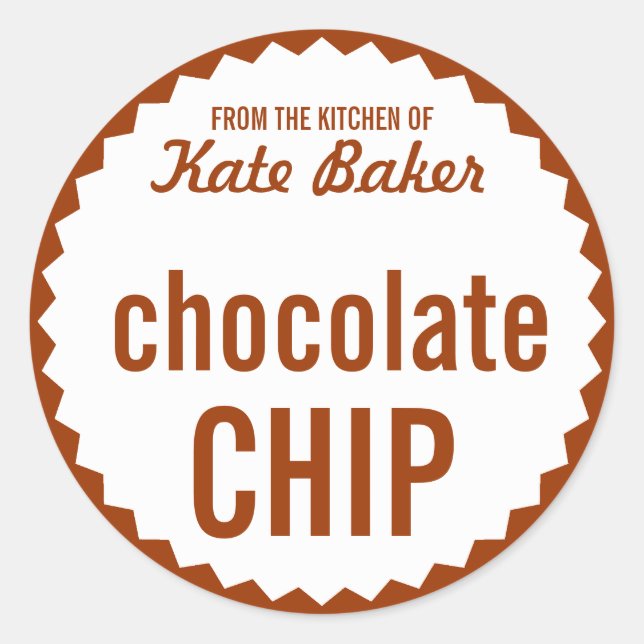 Cookie Exchange "Bake Sale Label-Vorlage" Runder Aufkleber (Vorderseite)