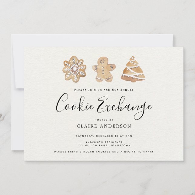 Cookie Exchange Einladung (Vorderseite)