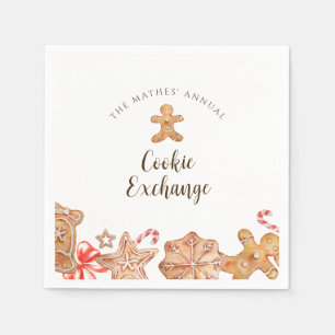 Cookie Exchange Holiday Party Napkins Serviette