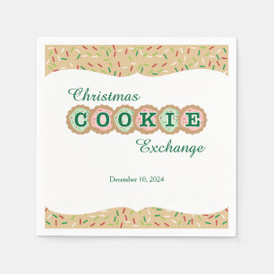 Cookie Exchange Mattierter Holiday Cookies Serviette