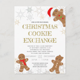 Cookie Exchange Party Weißer Urlaub Einladungspostkarte