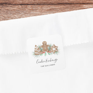 Cookie Exchange Quadratischer Aufkleber