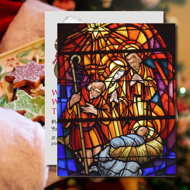Cookie Exchange Stain Glass Nativität benutzerdefi (Von Creator hochgeladen)