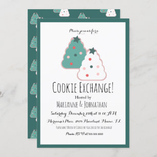 Cookie Exchange Weihnachtsbaum Cookies Urlaub Einladung