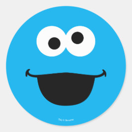 Cookie Face Art Runder Aufkleber