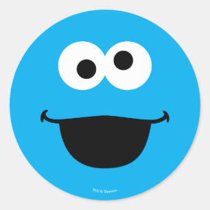 Cookie Face Art Runder Aufkleber