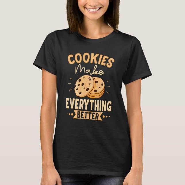 Cookie For Kids Men Women Pastry Chef Bakers T-Shirt (Vorderseite)