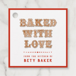 Cookie Gebacken mit Liebe aus der Küche von Geschenkanhänger