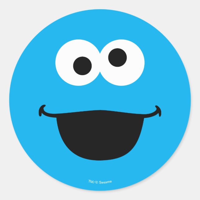 Cookie-Gesichtskunst Runder Aufkleber (Vorderseite)