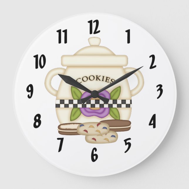 Cookie Große Wanduhr (Vorderseite)