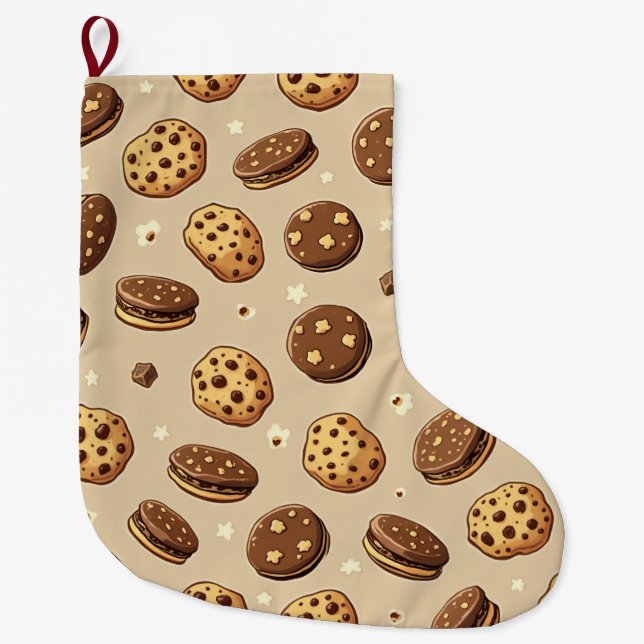 Cookie Holiday Strümpfe Großer Weihnachtsstrumpf (Vorderseite)