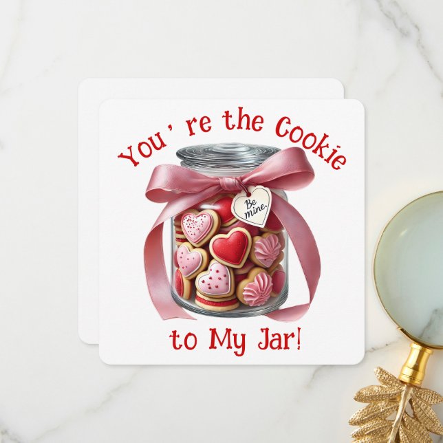 Cookie Jar - Valentine's Day Card Dankeskarte (Vorderseite/Rückseite Beispiel)