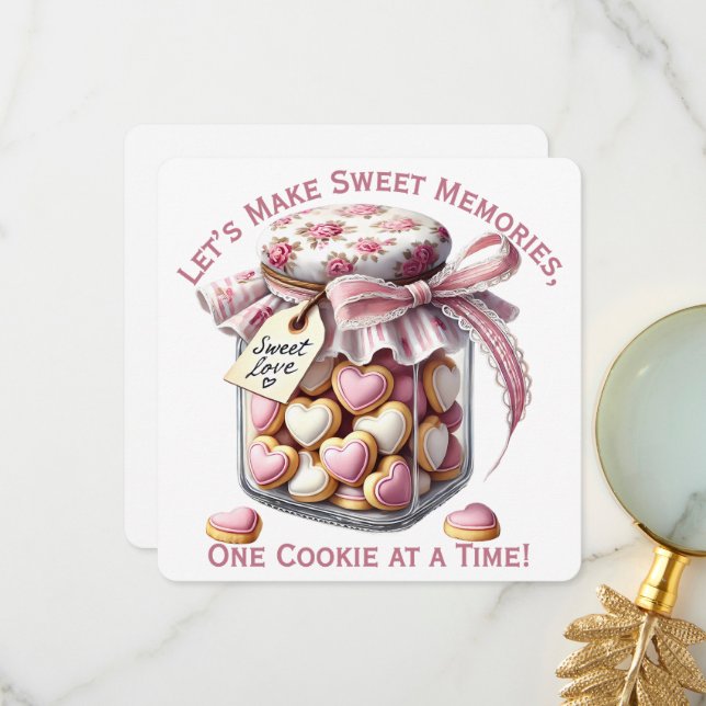 Cookie Jar - Valentine's Day Card Dankeskarte (Vorderseite/Rückseite Beispiel)