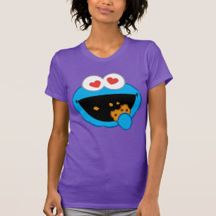 Cookie Lächelndes Gesicht mit herzförmigen Augen T-Shirt