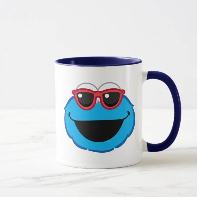 Cookie Lächelndes Gesicht mit Sonnenbrille Tasse (Rechts)
