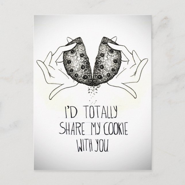 Cookie-Liebe Postkarte (Vorderseite)