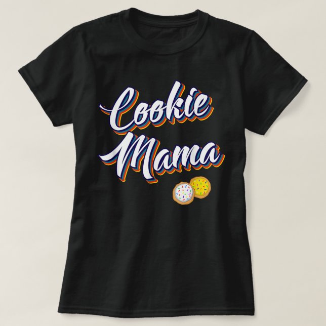 Cookie Mama Mommy Retro Zucker Cookies Dealer Moth T-Shirt (Design vorne)