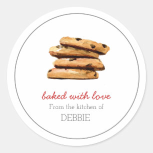 COOKIE mit Liebe gebacken Bäcker Aufkleber