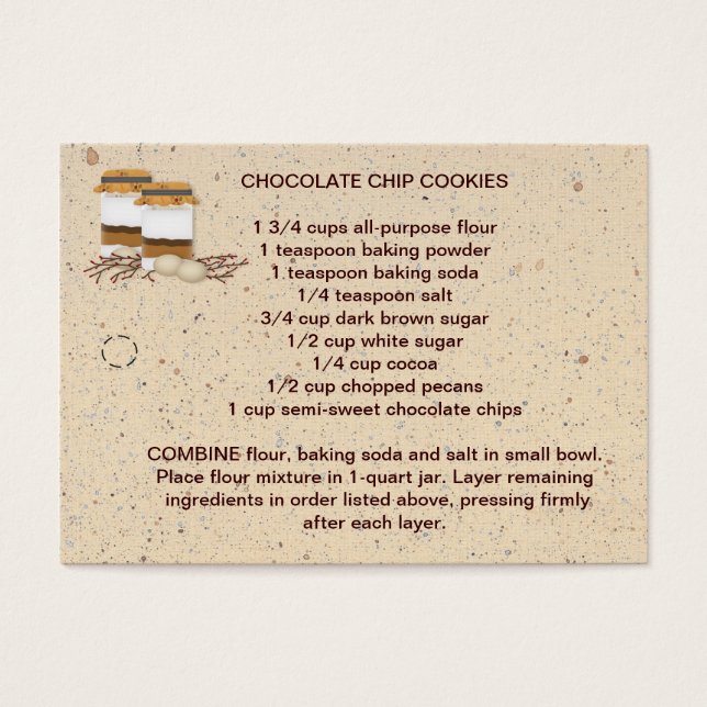 Cookie-Mix in einem JAR-Rezept (Vorderseite)