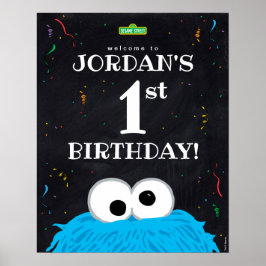 Cookie Monster | 1. Geburtstag Begrüßung Poster