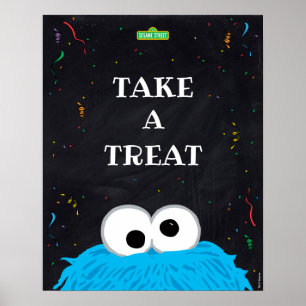 Cookie Monster   1. Geburtstag Nehmen Sie eine Lec Poster