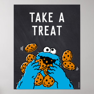 Cookie Monster 1. Geburtstag Nehmen Sie eine Lecke Poster