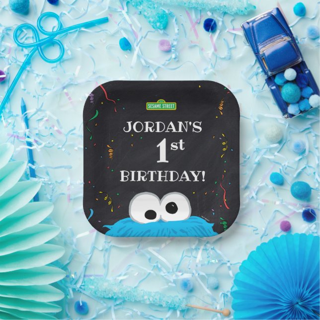 Cookie Monster | 1. Geburtstag Pappteller (Party)