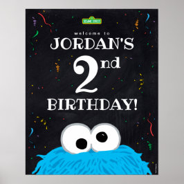 Cookie Monster | 2. Geburtstag Begrüßung Poster