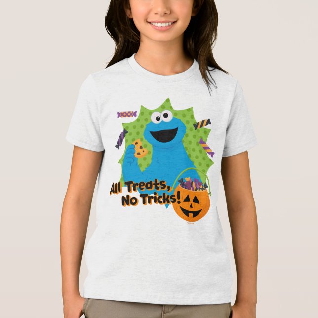Cookie Monster | Alle Leckereien, keine Tricks! Tri-Blend Shirt (Vorderseite)