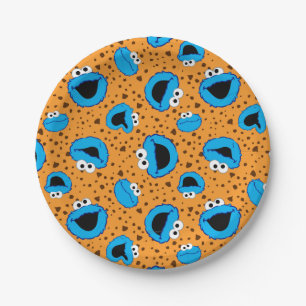 Cookie-Monster auf Cookie-Muster Pappteller