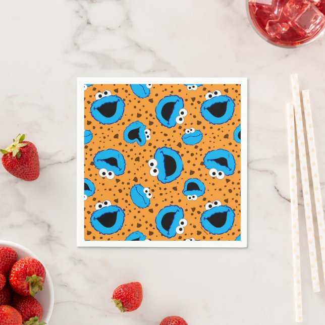 Cookie Monster auf Cookie-Muster Serviette (Beispiel)