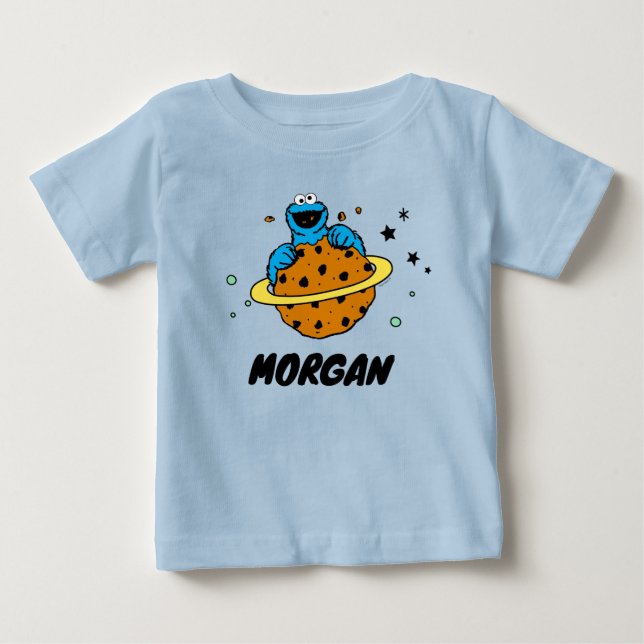 Cookie Monster | Aus dieser Welt | Name hinzufügen Baby T-shirt (Vorderseite)