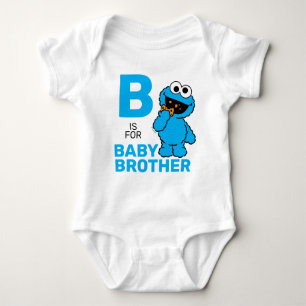 Cookie Monster   B ist für Baby Brother Baby Strampler