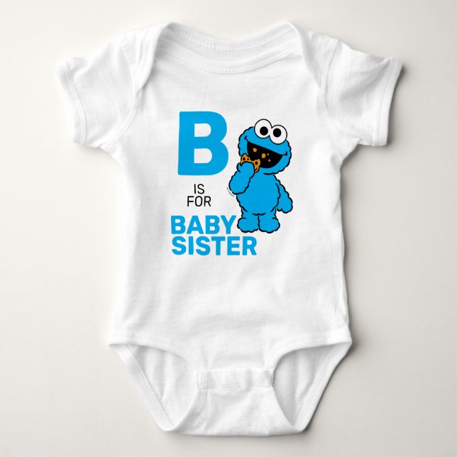 Cookie Monster | B ist für Babyregister Baby Strampler (Vorderseite)