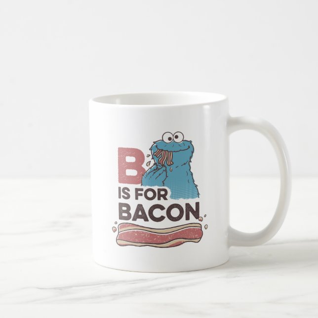 Cookie Monster | B ist für Bacon Kaffeetasse (Rechts)