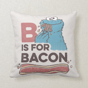 Cookie Monster B ist für Bacon Kissen