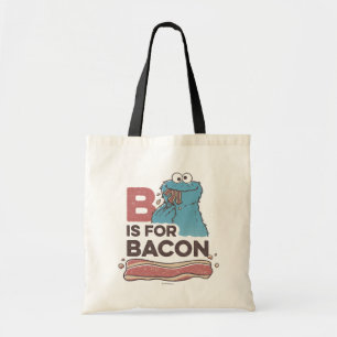Cookie Monster B steht für Bacon Tragetasche