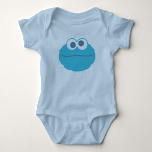 Cookie Monster Baby Big Face Strampler