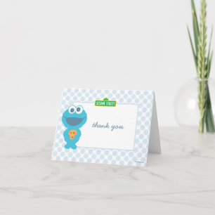 Cookie Monster Baby Birthday Vielen Dank Dankeskarte