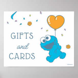 Cookie Monster Baby Dusche Geschenke & Karten Unte Poster
