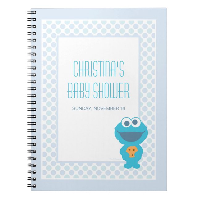 Cookie Monster Baby Shower Guest & Gift List Notizblock (Vorderseite)