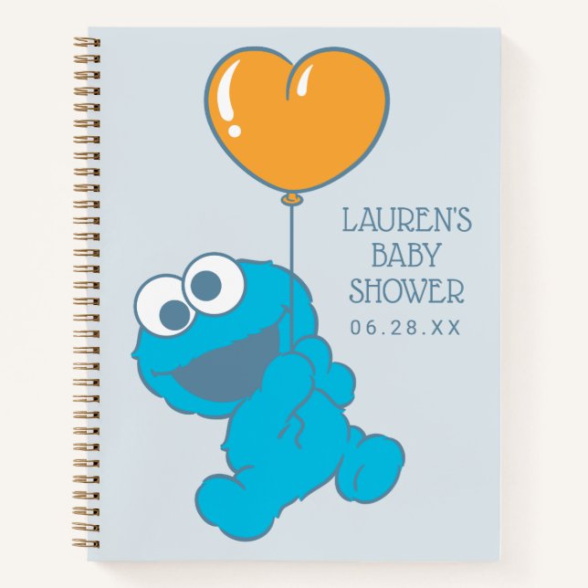 Cookie Monster Baby Shower Guest & Gift List Notizbuch (Vorderseite)