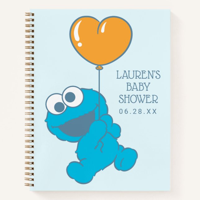 Cookie Monster Baby Shower Guest & Gift List Notizbuch (Vorderseite)