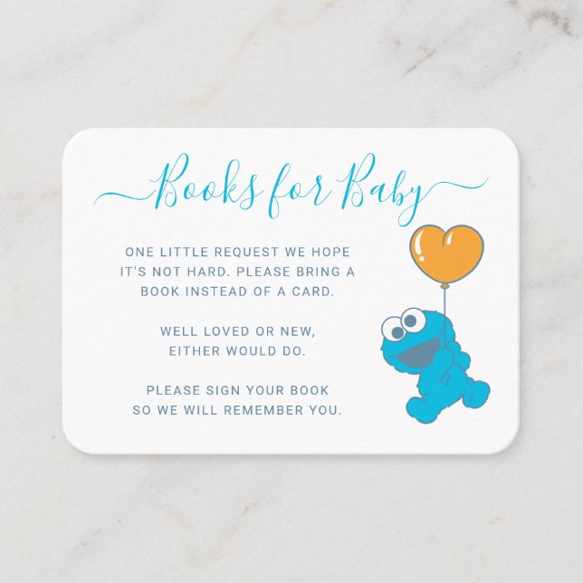 Cookie Monster Balloon Buchanfrage einfügen Platzkarte (Vorderseite)