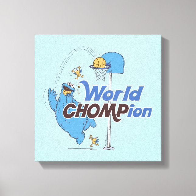 Cookie Monster | Basketballschuhe Leinwanddruck (Vorderseite)