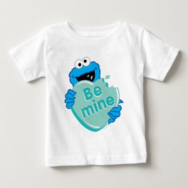 Cookie Monster "Be Mine" Valentine's Heart Candy Baby T-shirt (Vorderseite)